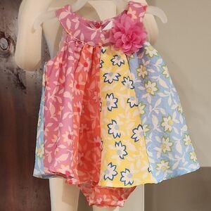 Lilt Multicolor Floral Kids Casual Dress
